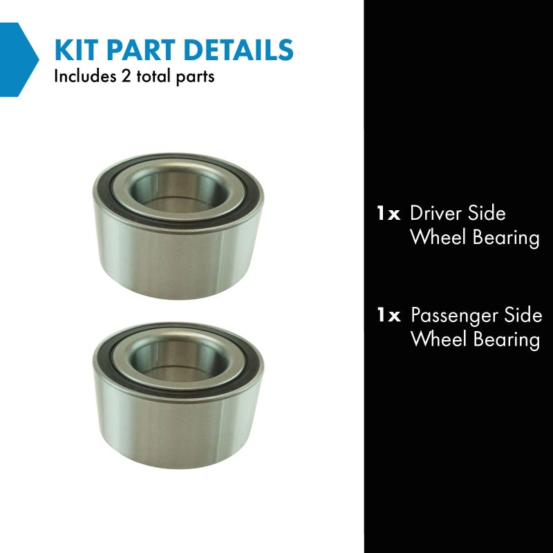 TRQ Wheel Bearing Driver & Passenger Pair for Mercedes Benz CL500 E350 ML320 S600 - Image 2